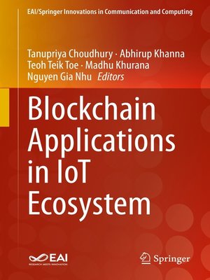 cover image of Blockchain Applications in IoT Ecosystem
